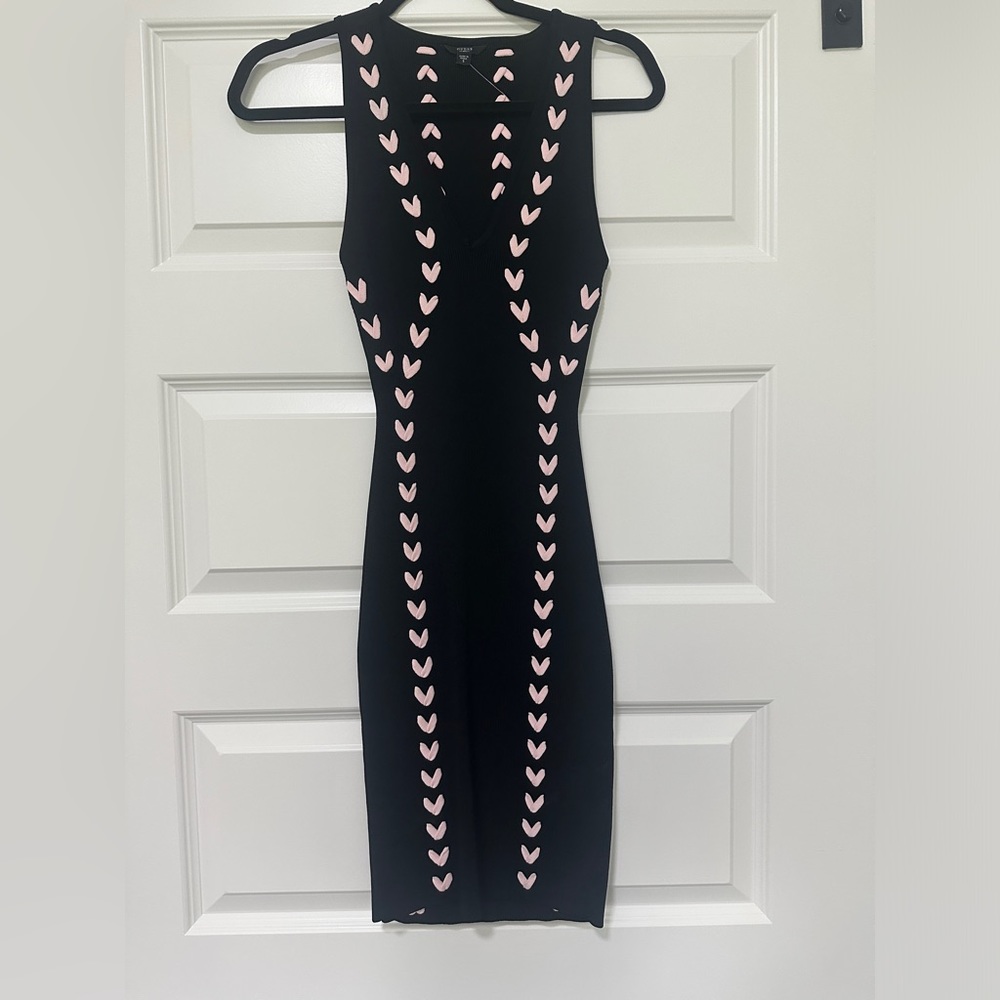 Guess Bandage Dress - V-neck front , Cut back